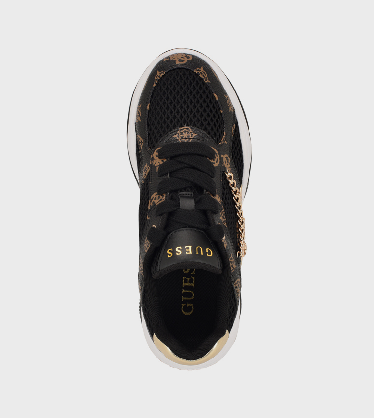 HARPAA Logo Charm Lace-Up Platform Sneakers