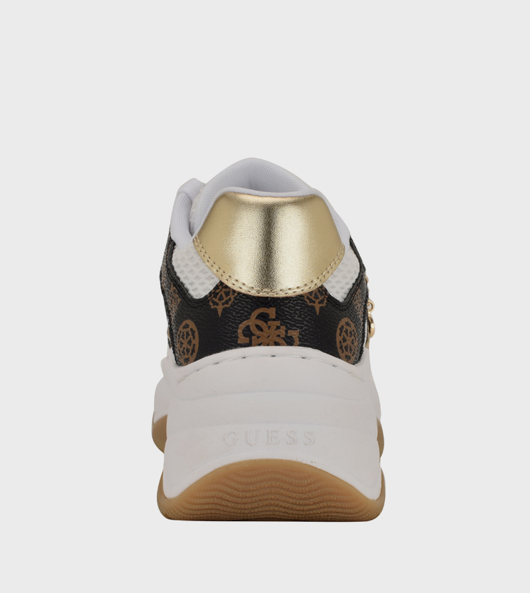 HARPAA Logo Charm Lace-Up Platform Sneakers