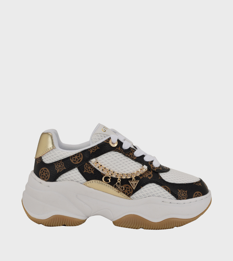 HARPAA Logo Charm Lace-Up Platform Sneakers