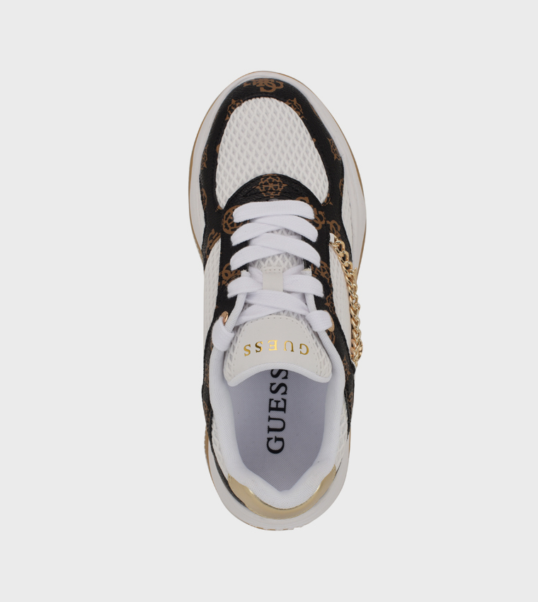 HARPAA Logo Charm Lace-Up Platform Sneakers