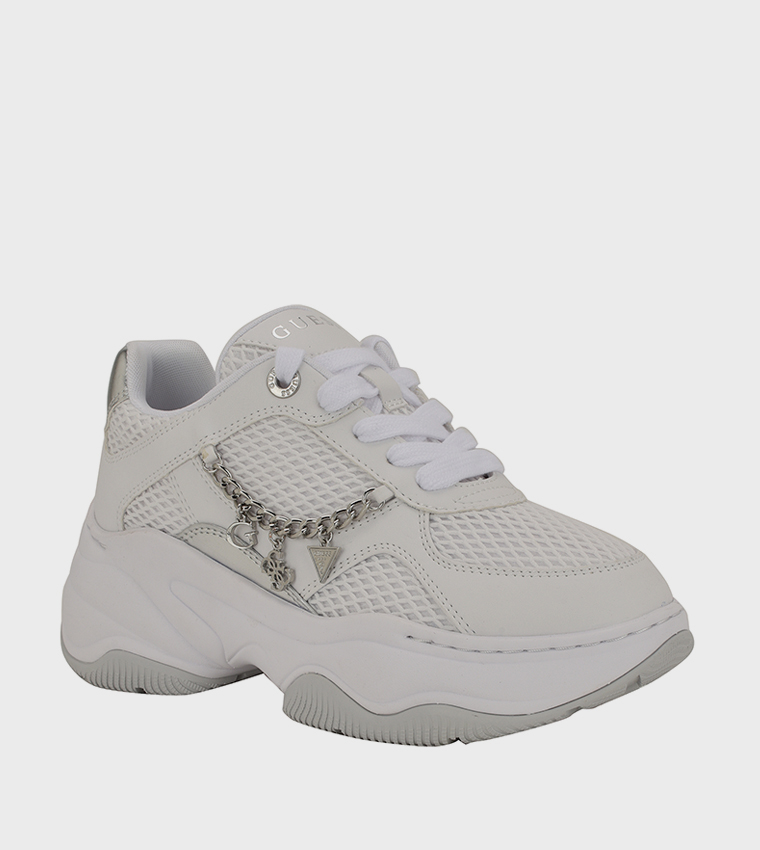 HARPAA Logo Charm Lace-Up Platform Sneakers