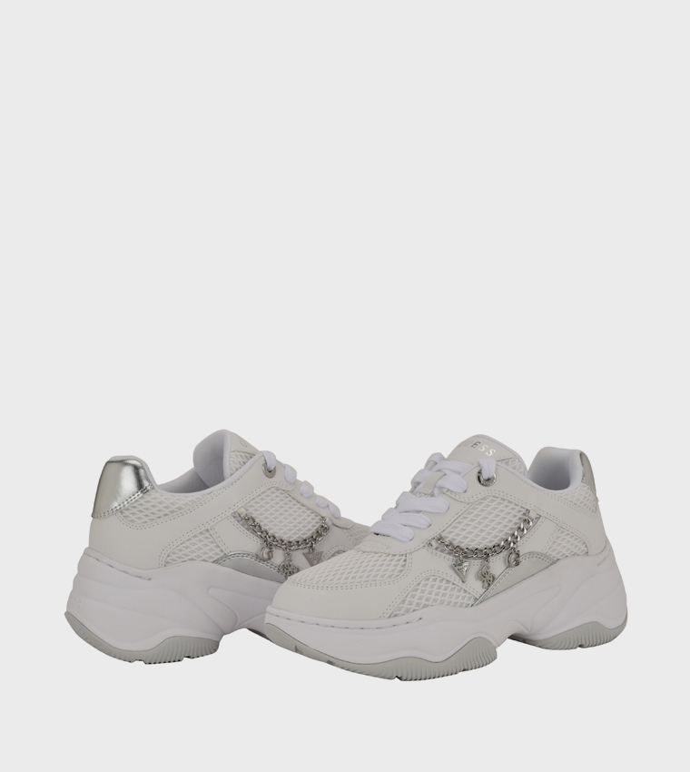 HARPAA Logo Charm Lace-Up Platform Sneakers