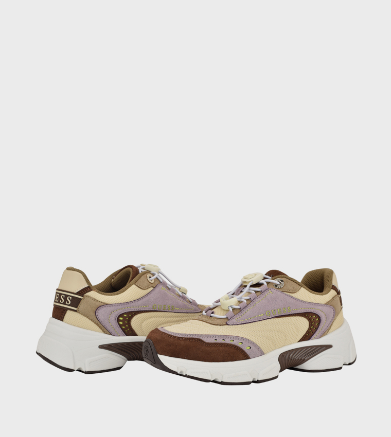 IMERI Color Block Lace-Up Platform Sneakers