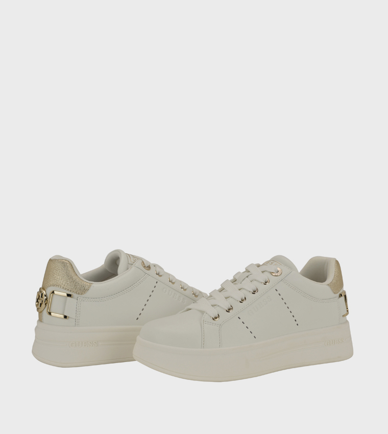 WESLI Logo Detail Lace-Up Platform Sneakers