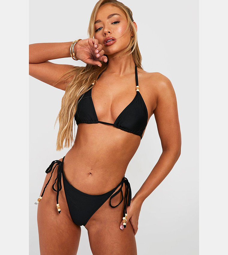 Wooden Bead Triangle Bikini Set