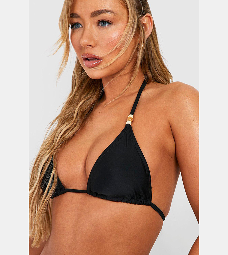 Wooden Bead Triangle Bikini Set