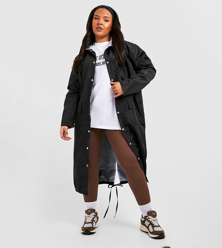 Double Layer Shell Longline Rain Parka