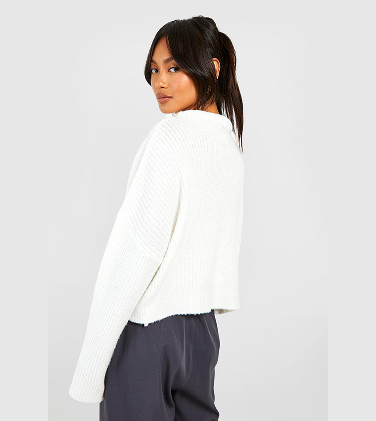 Rib Knit High Neck Sweater