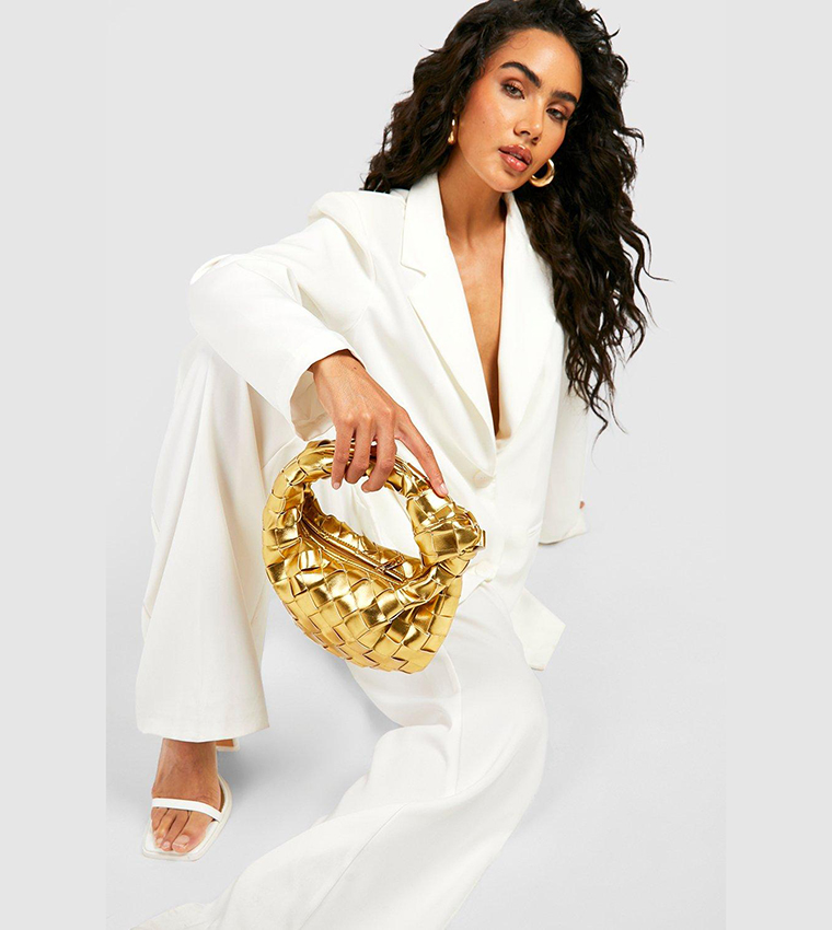 Metallic Knot Woven Mini Bag