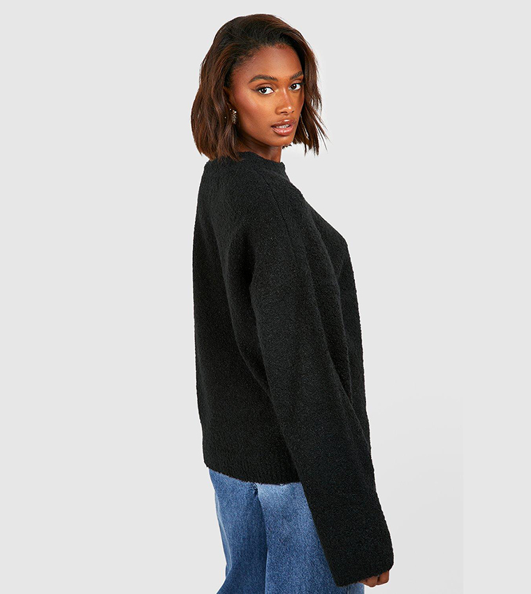 بوهو  سترات بياقة دائرية - أسود Sweaters