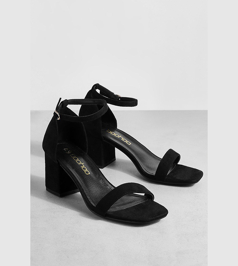 Open Toe Ankle Strap Block Heel Sandals