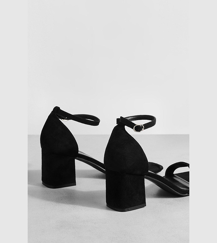Open Toe Ankle Strap Block Heel Sandals