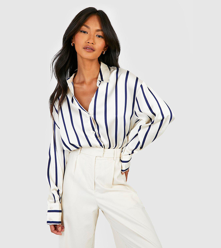 Fine Stripe Satin Shirt