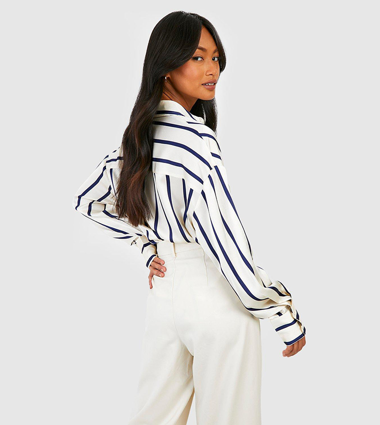 Fine Stripe Satin Shirt