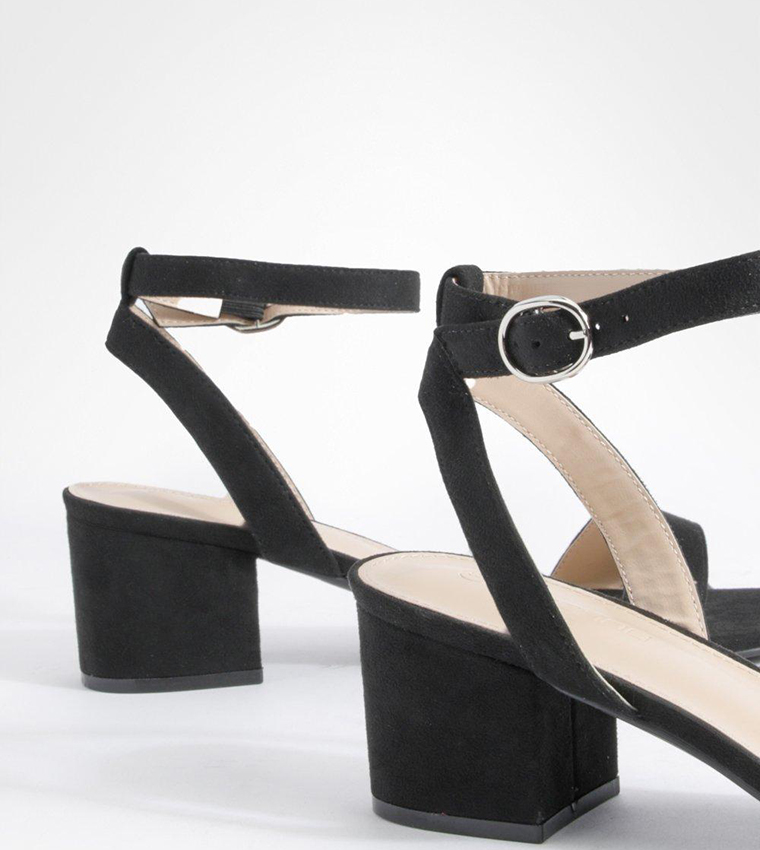 Solid Block Heel Sandals