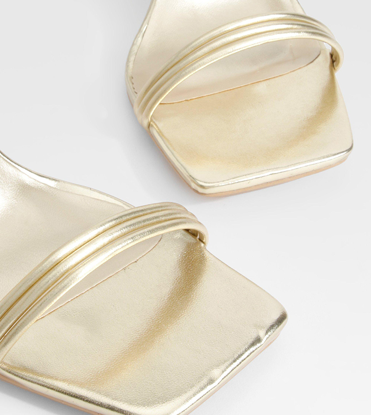 Triple Strap Wrap Up Heel Sandals