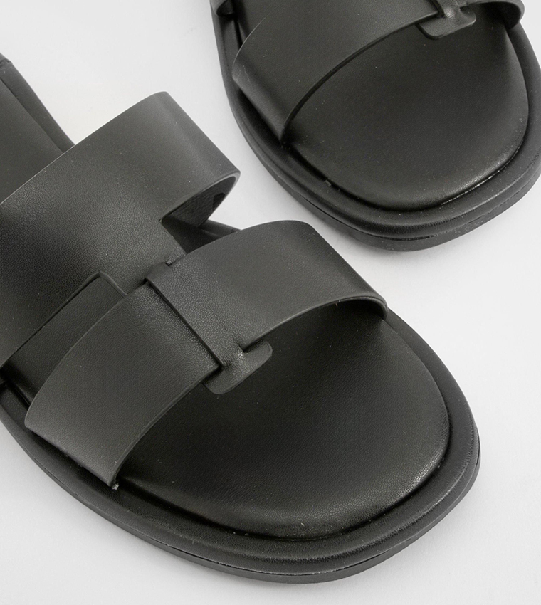 Solid Open Toe Flat Sandals