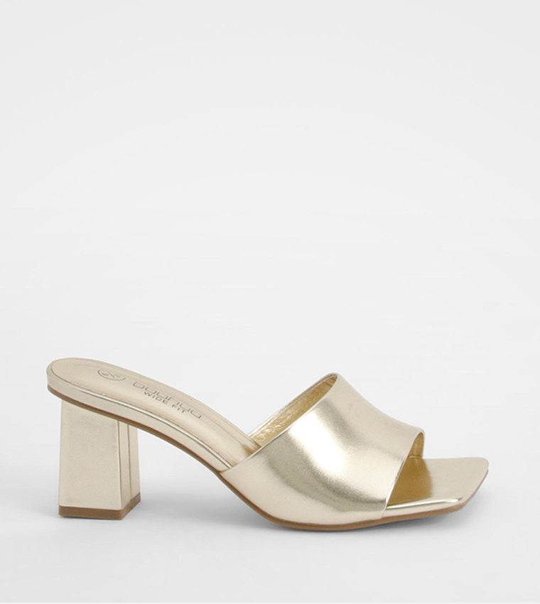 Wide Fit Block Heeled Sandals