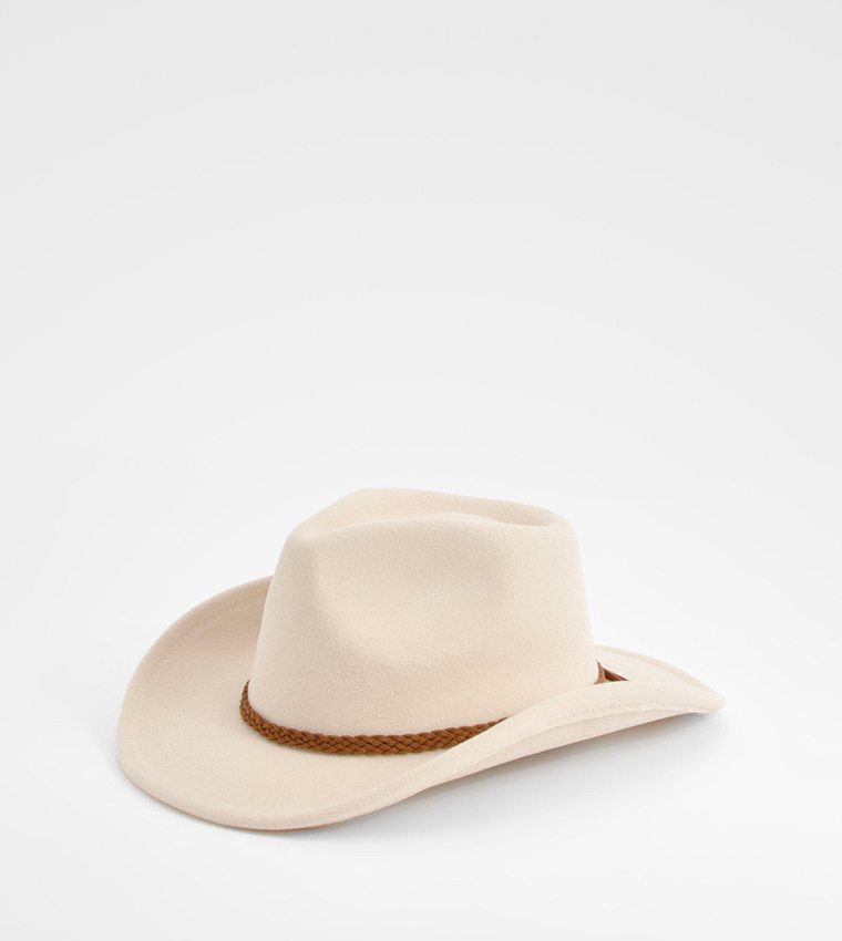 Plaited Detail Western Cowboy Hat