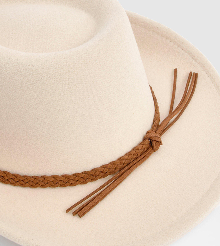 Plaited Detail Western Cowboy Hat
