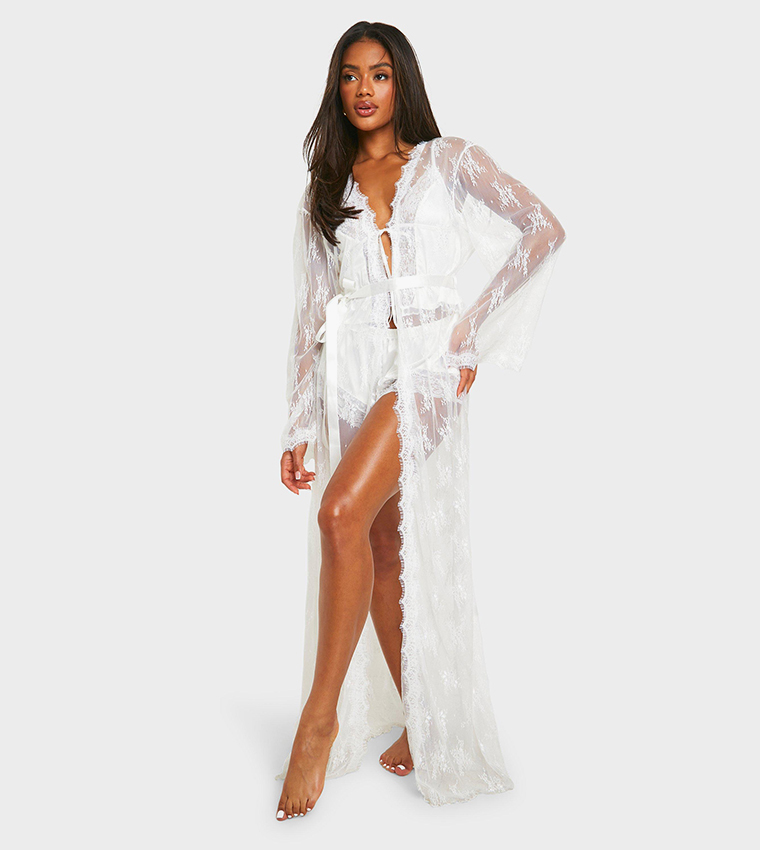 Premium Bridal Lace Robe
