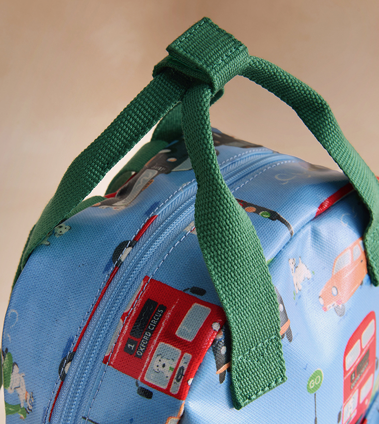 Printed Zippered Backpack