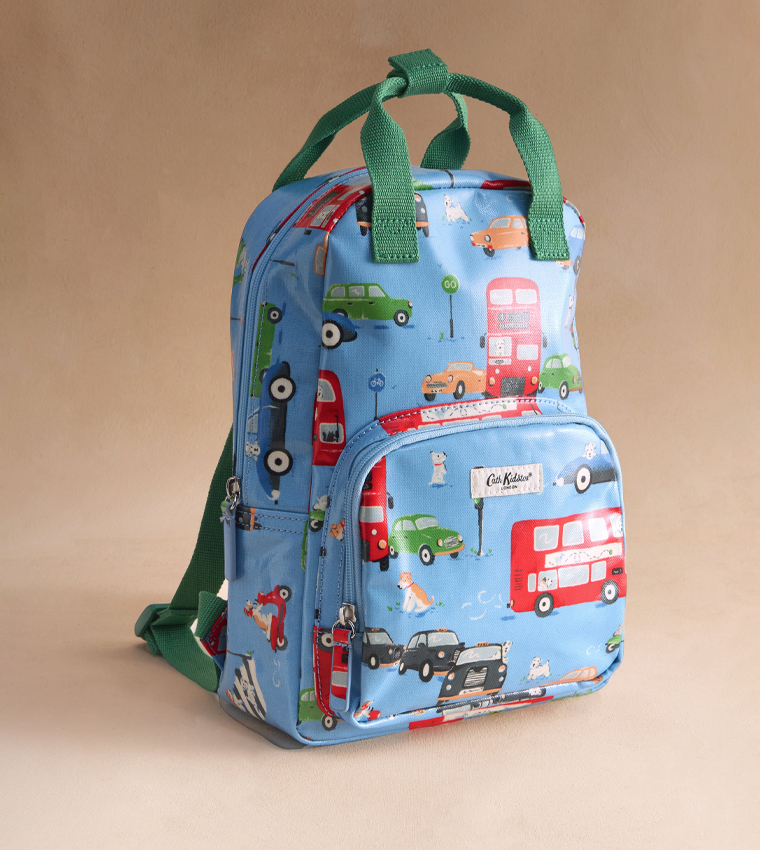 Printed Zippered Backpack