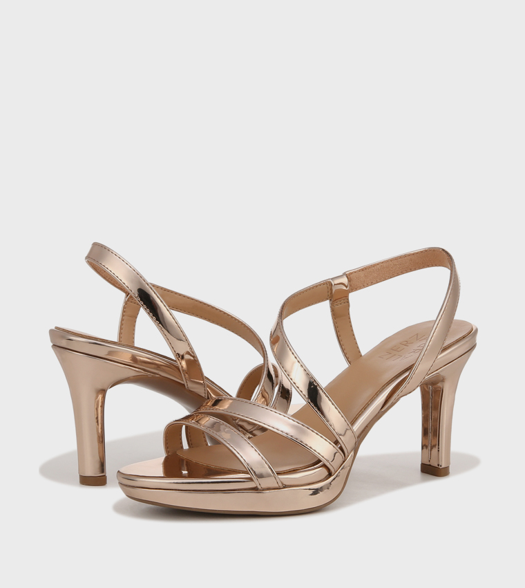 NABRENTA Open Toe Slingback Heel Sandals