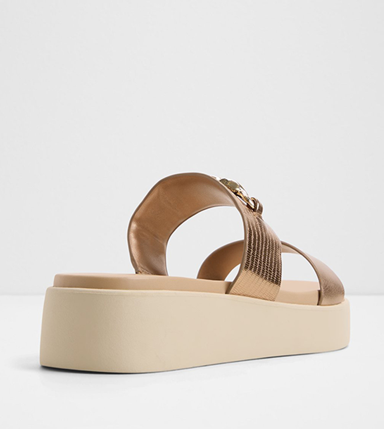 Aldo  Flat Sandals - Gold Flat Sandals