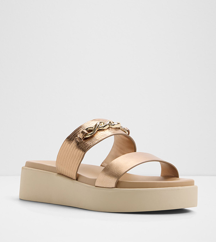 Aldo  Flat Sandals - Gold Flat Sandals