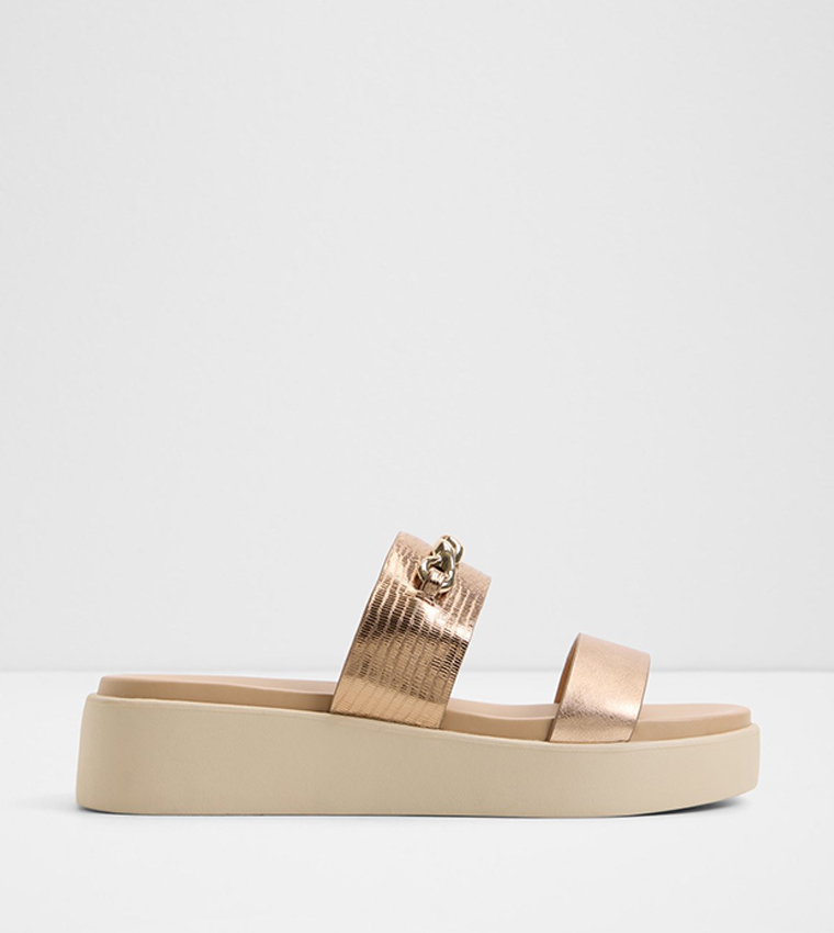 Aldo  Flat Sandals - Gold Flat Sandals