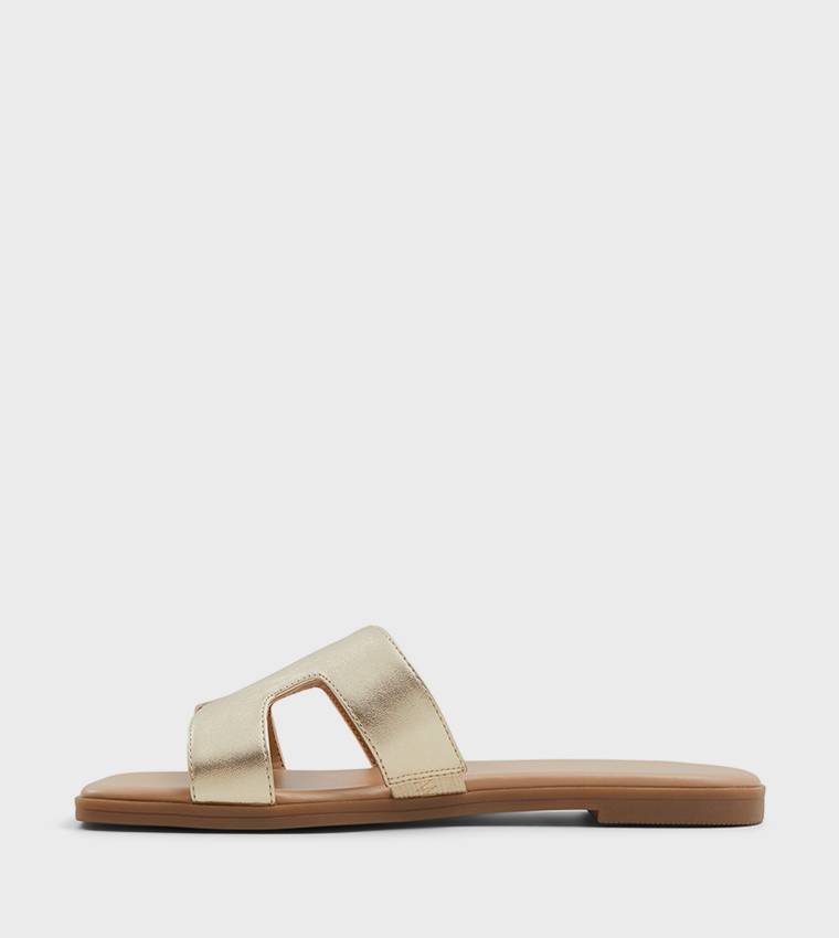 Call it Spring  Flat Sandals - Gold Flat Sandals