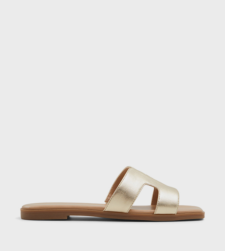 Call it Spring  Flat Sandals - Gold Flat Sandals