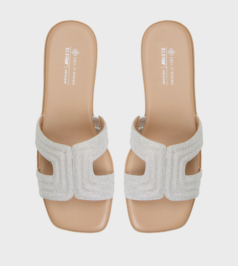 HAYLEE Embellished Flat Sandals