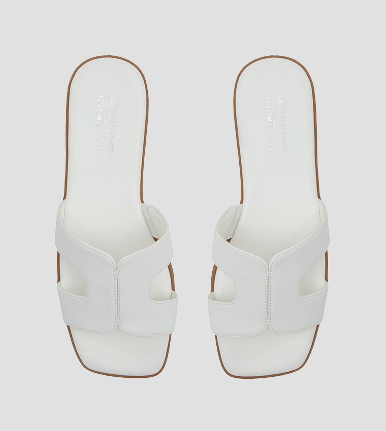 Call it Spring  Flat Sandals - White Flat Sandals