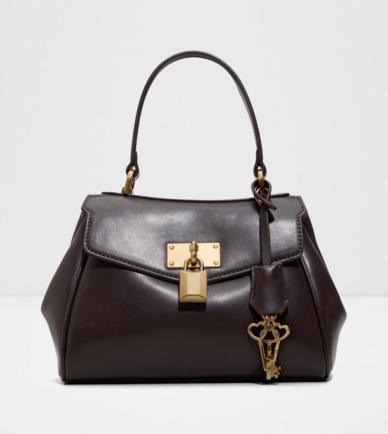 HEARTKEEPERMID Solid Flap Top Handle Bag