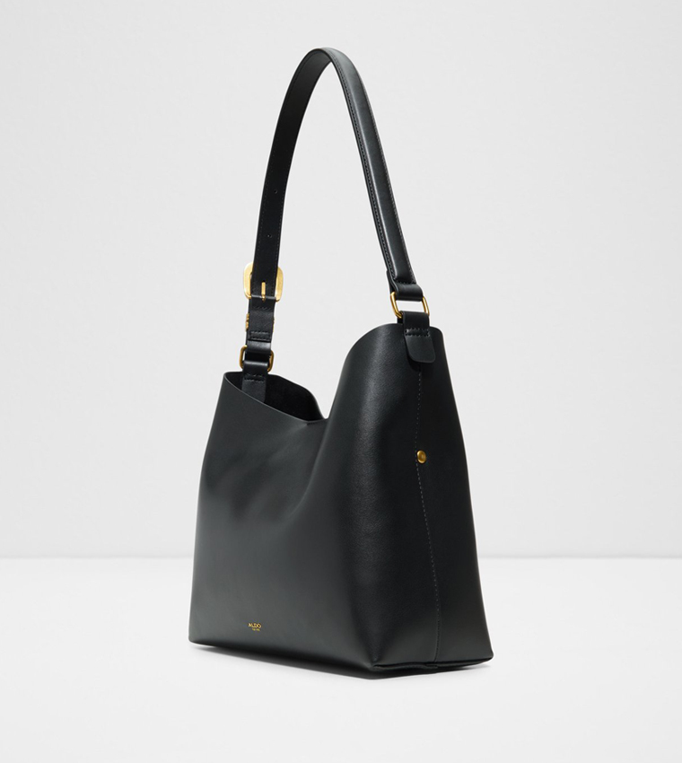 HHOBOCHIC Solid Snap Button Shoulder Bag