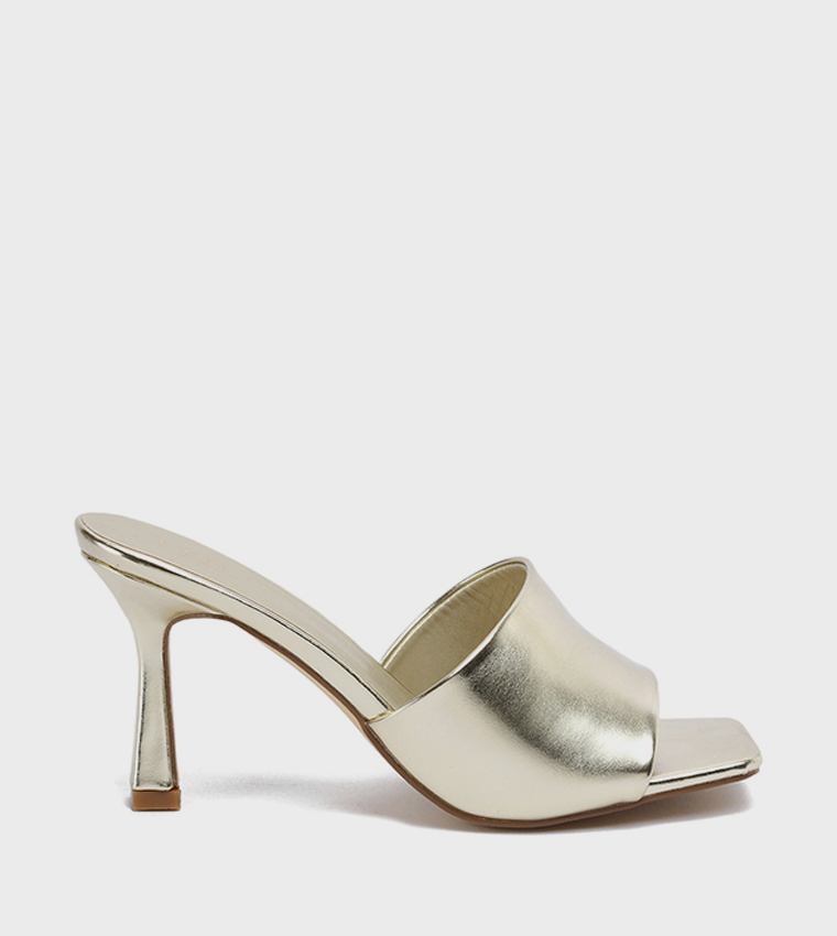 Matt Finish Heel Sandals