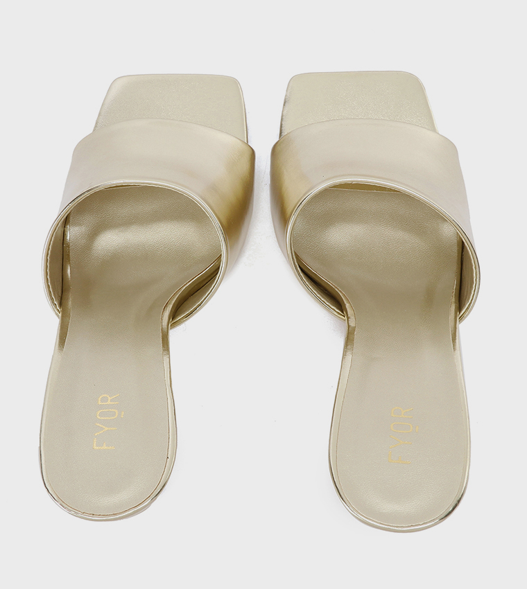 Matt Finish Heel Sandals