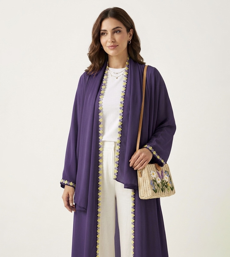 Embroidered Blossom Luxe Abaya