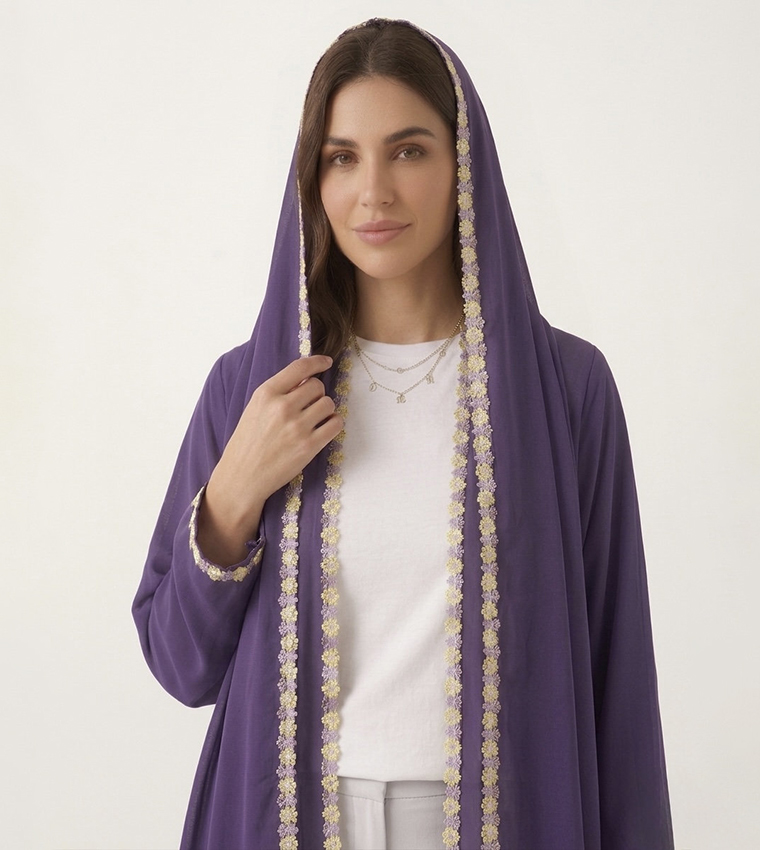 Embroidered Blossom Luxe Abaya