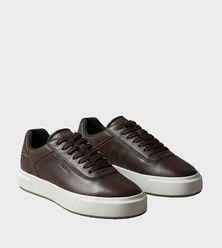 Solid Lace Up Low Top Sneakers