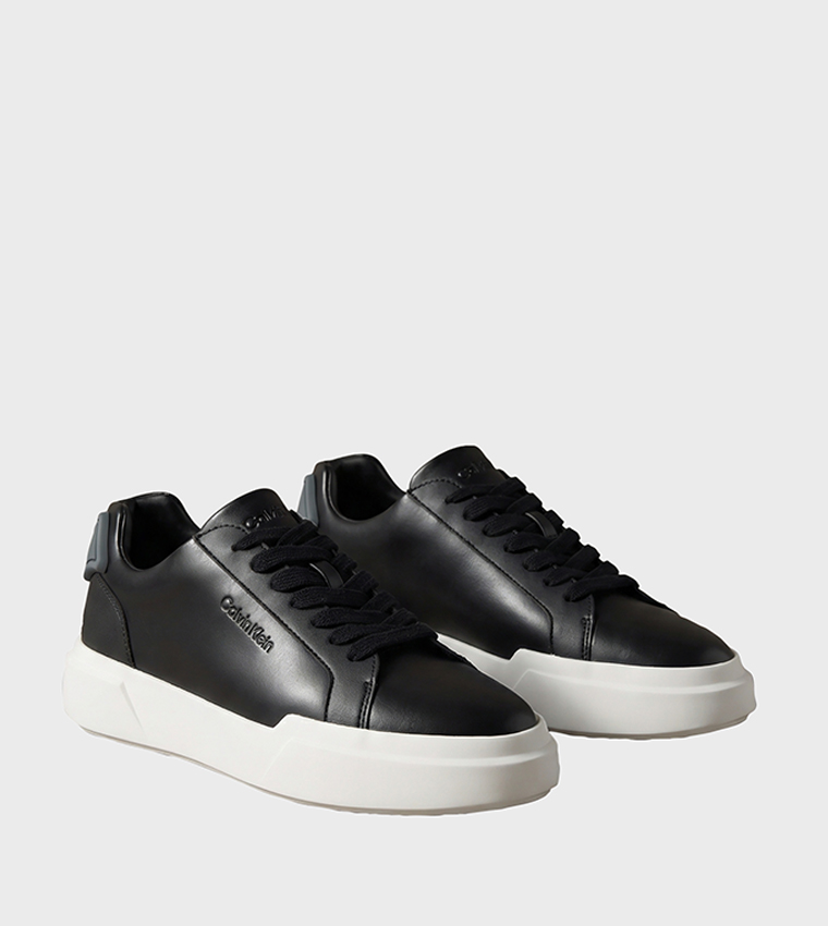 Solid Lace Up Low Top Sneakers