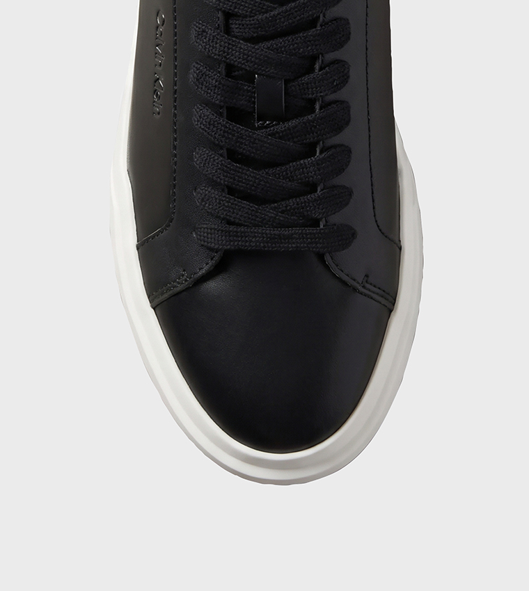 Solid Lace Up Low Top Sneakers