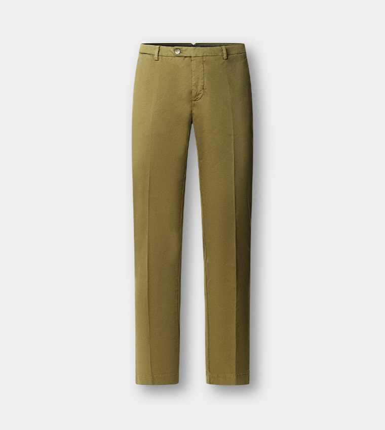 Solid Slim Fit Chinos