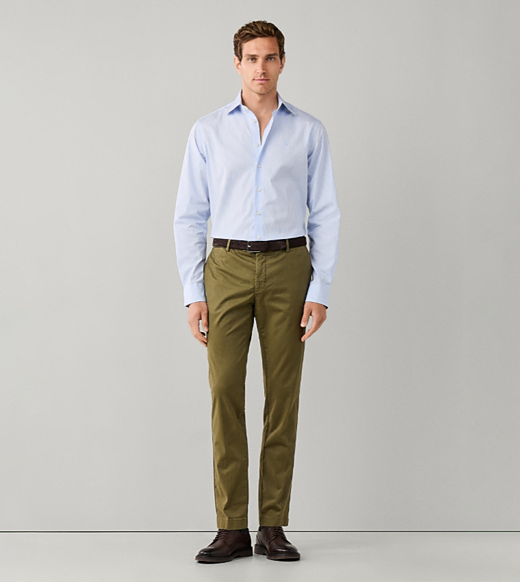 Solid Slim Fit Chinos