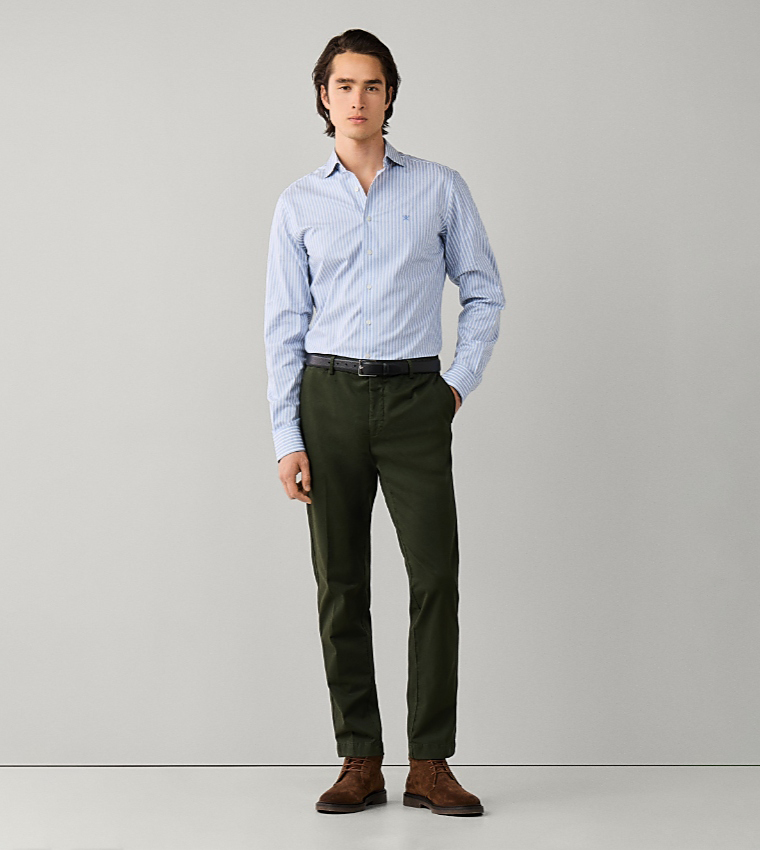 Solid Slim Fit Chinos