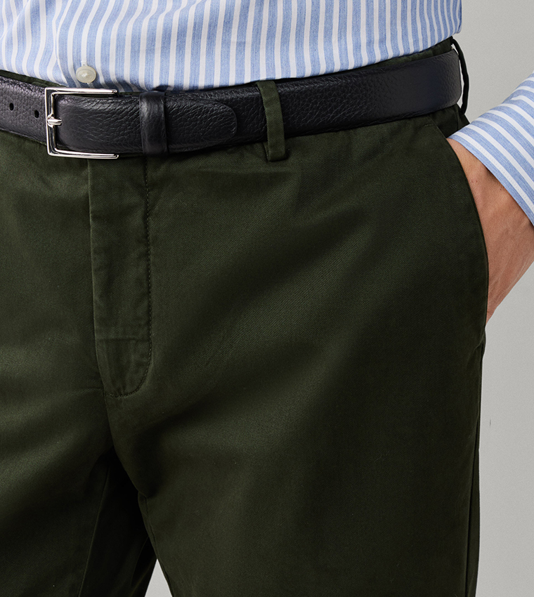 Solid Slim Fit Chinos