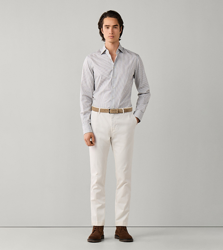 Solid Slim Fit Chinos