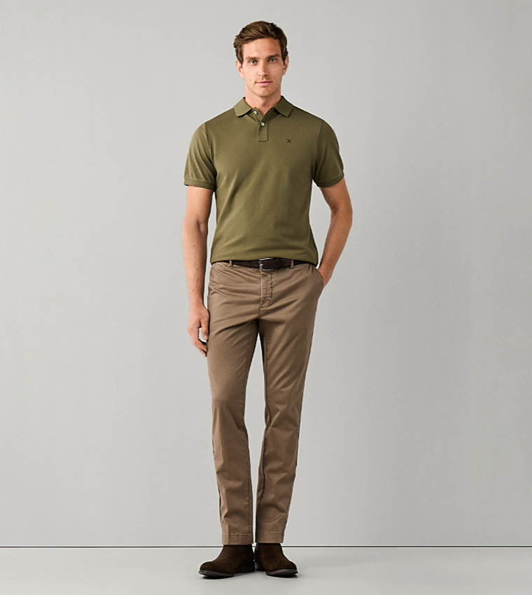 Solid Slim Fit Chinos